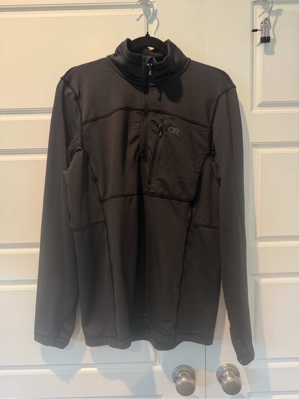Outdoor Research Viper Tech Black Quarter Zip Long Sleeve Thermal Men Sz Medium
